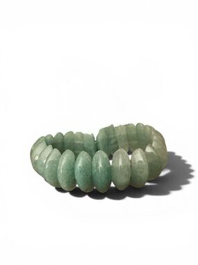 Green Jade Stretch Bead Bracelet - Women’s Gemstone Bracelet